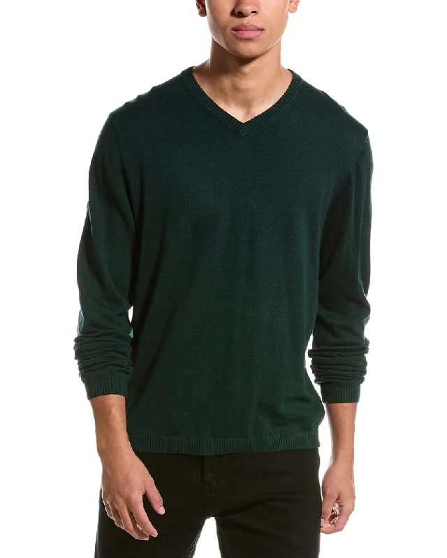 Men’s silky cashmere top-WEATHERPROOF VINTAGE V-Neck Cashmere-Blend Sweater