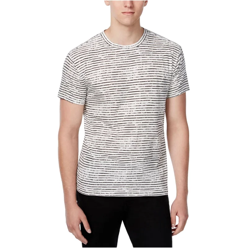 Men’s silky fabric shirt-Wht Space Mens Chalk Stripe Graphic T-Shirt