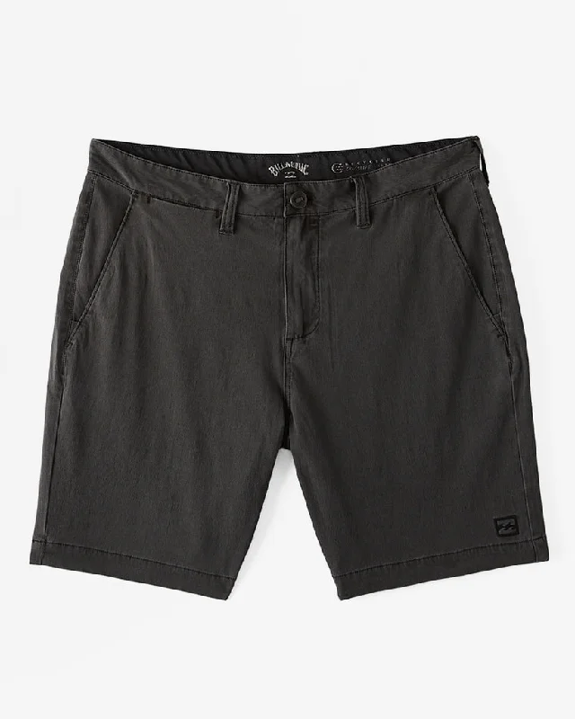 Men’s crisp casual pants-Billabong Crossfire Wave Washed Shorts-Washed Black