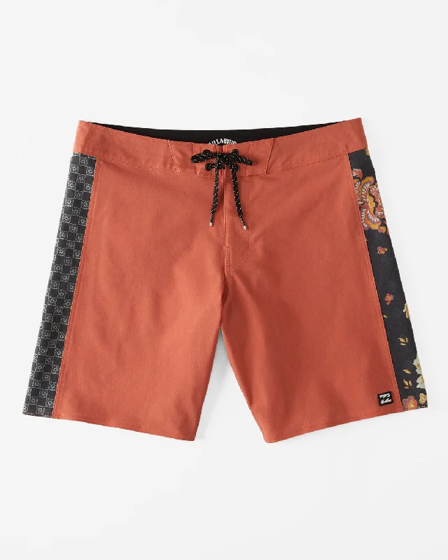 Men’s breezy black trousers-Billabong D Bah Pro Boardshorts-Burnt Red