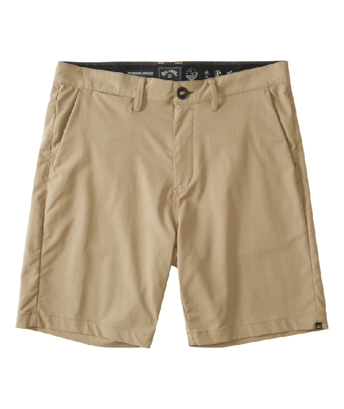 Men’s sharp straight khakis-Billabong Surftrek Journey Shorts-Gravel