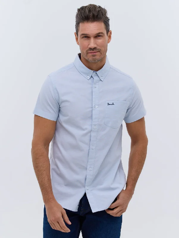 Men’s cozy denim top-Bowdon Short Sleeve Oxford Shirt