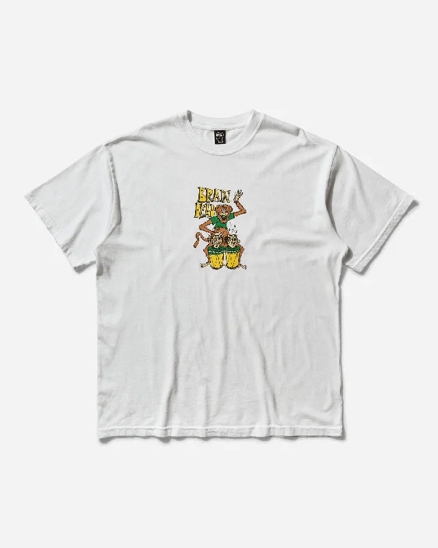 Men’s punchy color tee-Men's Bongo Brain T-Shirt White