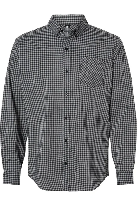 Men’s tough checkered shirt-Burnside Technical Stretch Burn Shirt