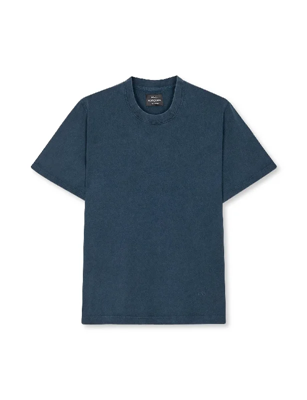 Men’s quick-wick shirt-Cotton Jersey Dye Frode Tee, Midnight Navy