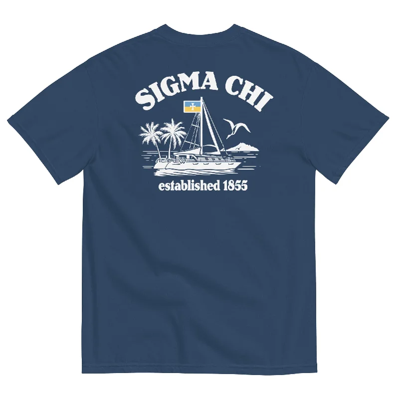 Men’s peak-performance tee-Drop 006: Sigma Chi Sailing T-Shirt by Comfort Colors