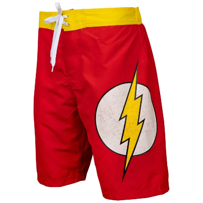 Men’s cozy chino pants-Flash Symbol Heather Red Board Shorts