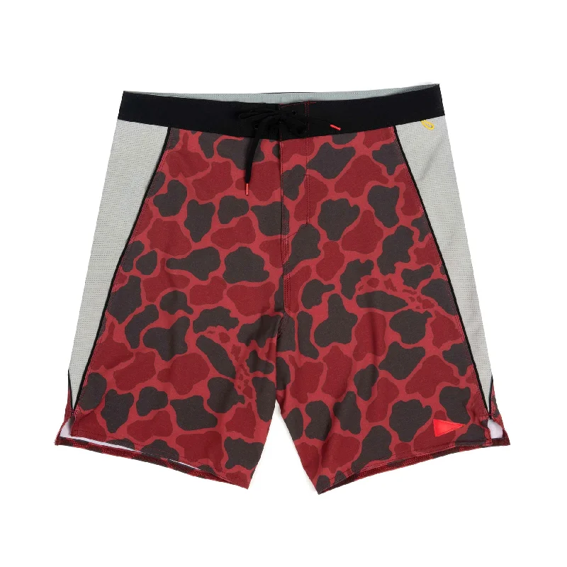 Men’s hip dress trousers-Florence Marine X F1 Airtex Gamma Boardshorts-Maroon Camo