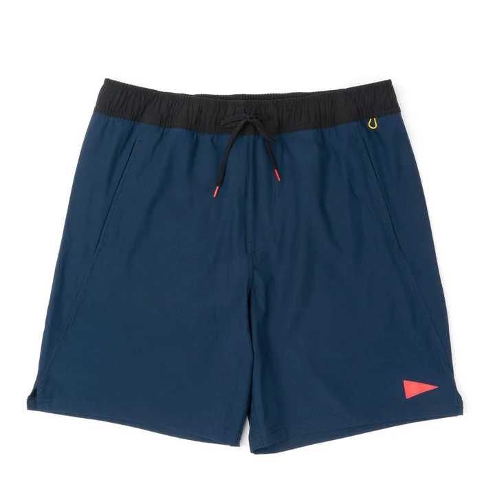 Men’s sharp khaki pants-Florence Marine X Standard Issue Elastic Boardshorts-Dark Navy