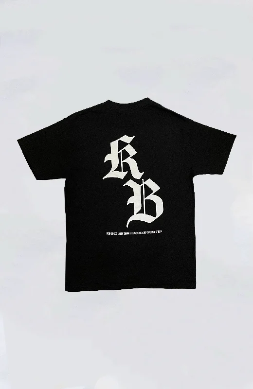 Men’s everyday short-sleeve shirt-Kailua Boys - KB Black Letter Heavyweight Tee