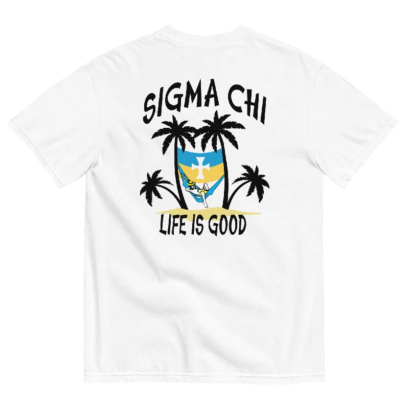 Men’s striking graphic top-Sigma Chi Summer T-Shirt by Comfort Colors (2024)