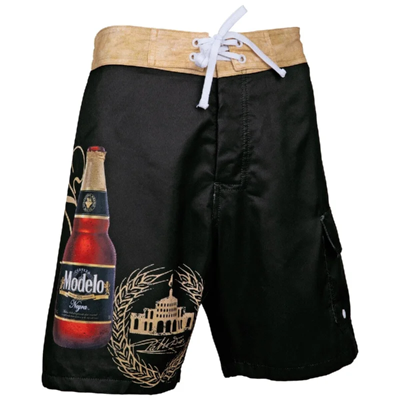 Men’s tight cargo pants-Modelo Negra Beer That Defies Expectations Swim Shorts