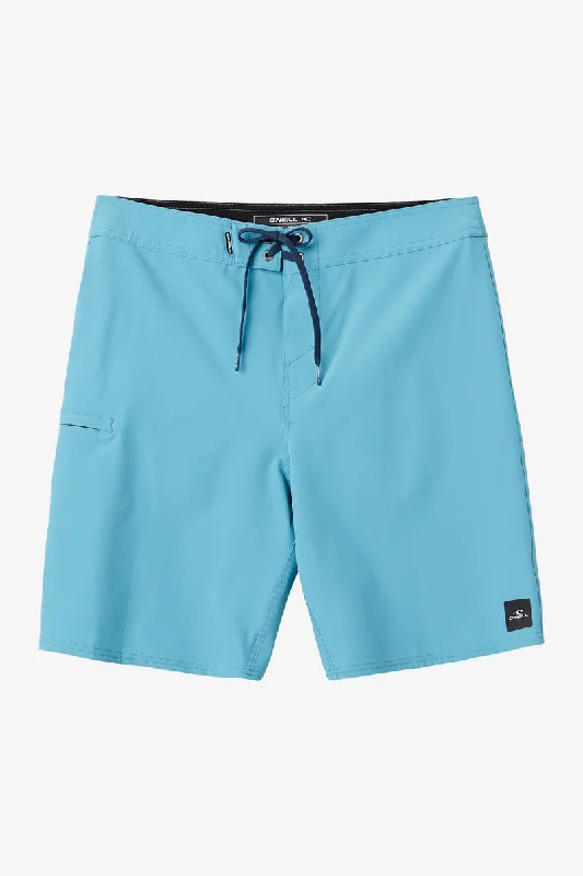 Men’s clean straight chinos-O'Neill Hyperfreak Heat Solid 19 Boardshorts-Blue Fade