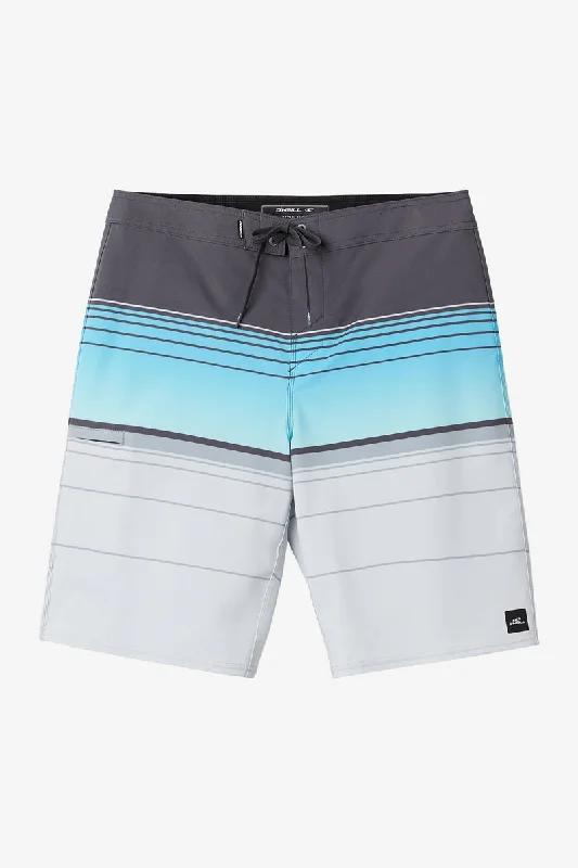 Men’s all-purpose khaki trousers-O'Neill Hyperfreak Heat Stripe 21 Boardshorts-Fog