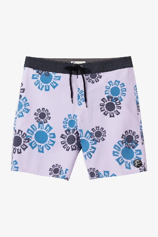 Men’s ventilated khaki pants-O'Neill OG Print 19 Boardshorts-Iris