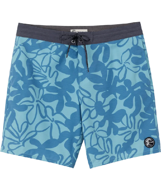 Men’s clean slim jeans-O'Neill OG Print Cruzer 18 Boardshorts-Scrub Blue