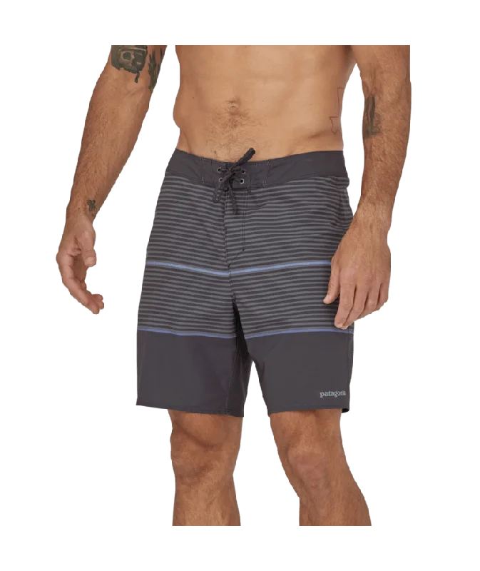 Men’s neat straight khakis-Patagonia Hydropeak 18 in Boardshorts-Olivas Stripe: Ink Black