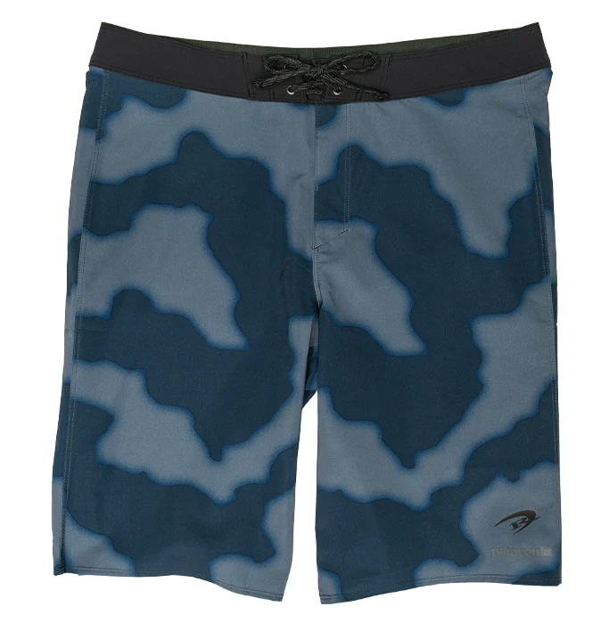 Men’s relaxed black trousers-Patagonia x REAL Hydropeak 21 in. Boardshorts-Clouds: Utility Blue