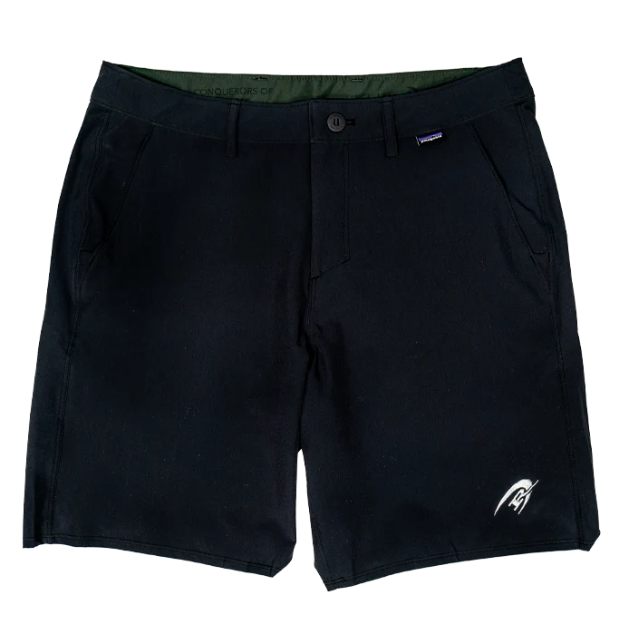 Men’s tight black pants-Patagonia x REAL Hydropeak Hybrid 19 in. Shorts-Ink Black