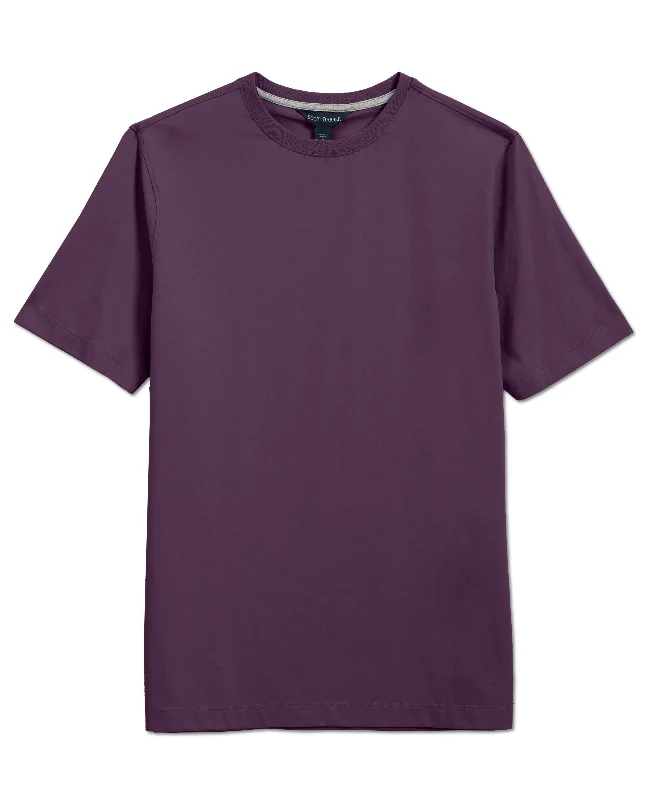 Men’s light denim top-Pima Cotton Short Sleeve Crew Tee, Grape