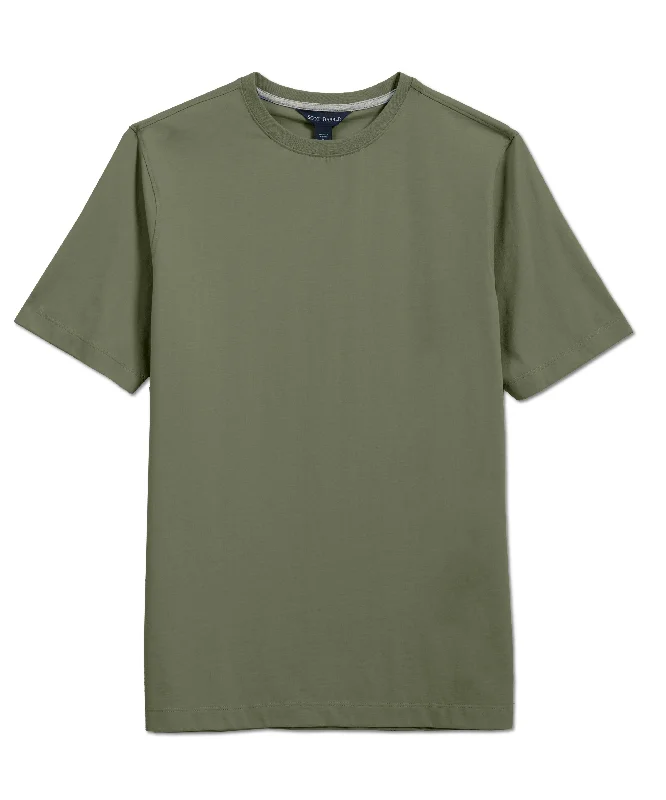 Men’s rich blue dress top-Pima Cotton Short Sleeve Crew Tee, Sage