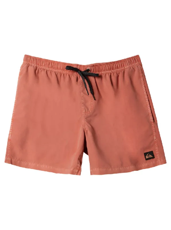 Men’s relaxed straight trousers-Quiksilver Everyday Surfwash Volley 17 Boardshorts-Canyon Clay