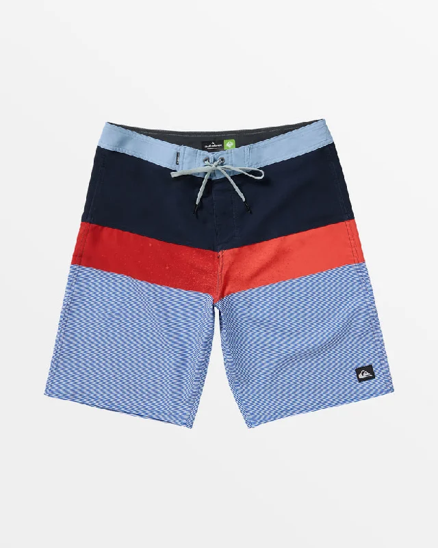 Men’s pure straight pants-Quiksilver Surfsilk Panel 20 Boardshorts-Pacific Tribe Dark Navy