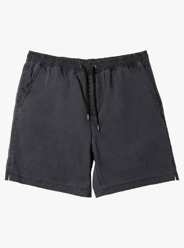 Men’s relaxed jogger jeans-Quiksilver Taxer Shorts-Black