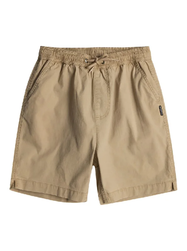 Men’s breezy black trousers-Quiksilver Taxer Shorts-Khaki