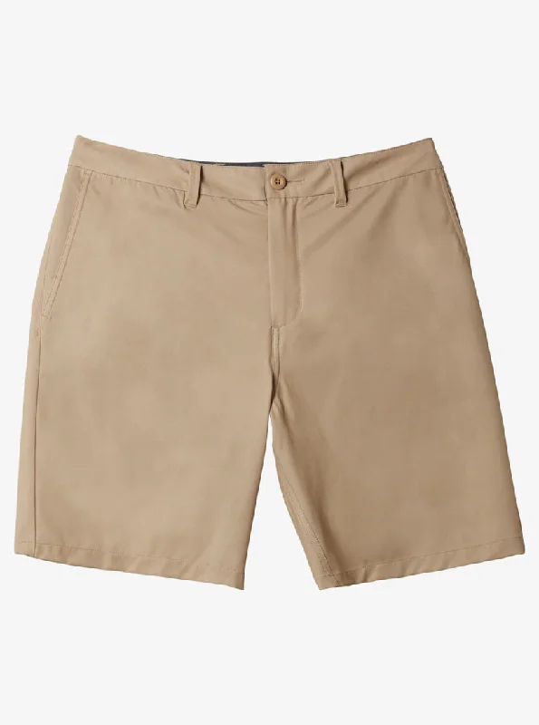 Men’s breezy black trousers-Quiksilver Union Amphibian 20 Shorts-Khaki