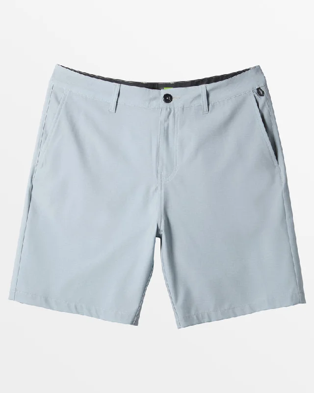 Men’s pure straight pants-Quiksilver Union Heather Amphibian 20 Shorts-Quarry