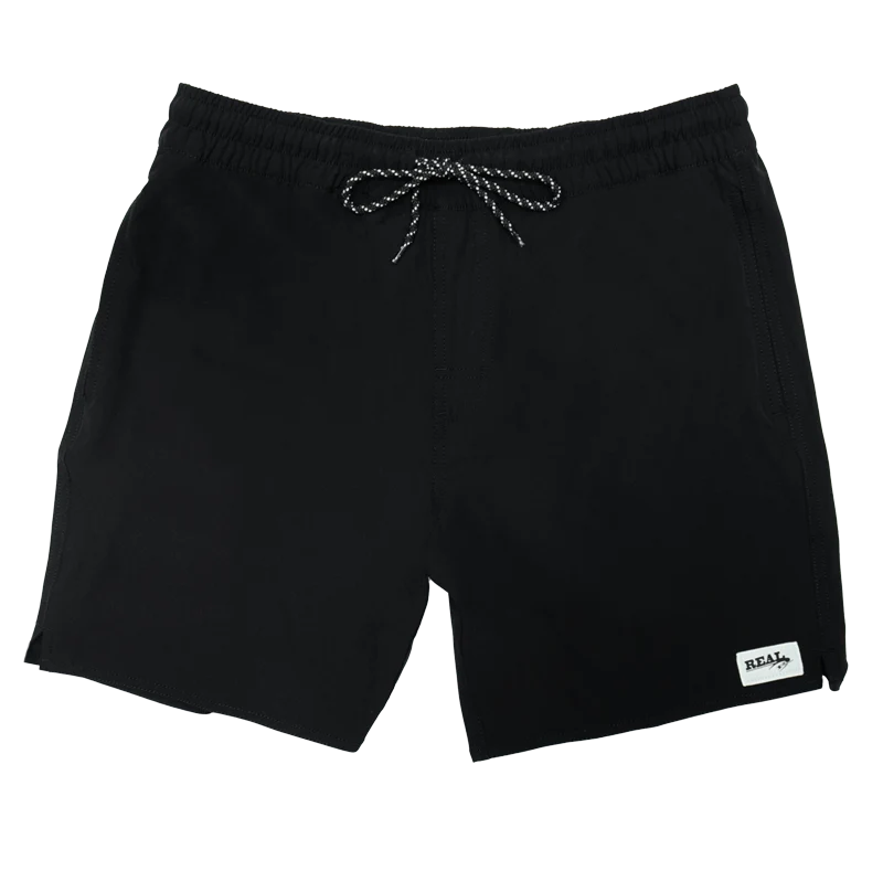 Men’s faded dress trousers-REAL Ace Boardshorts-Black