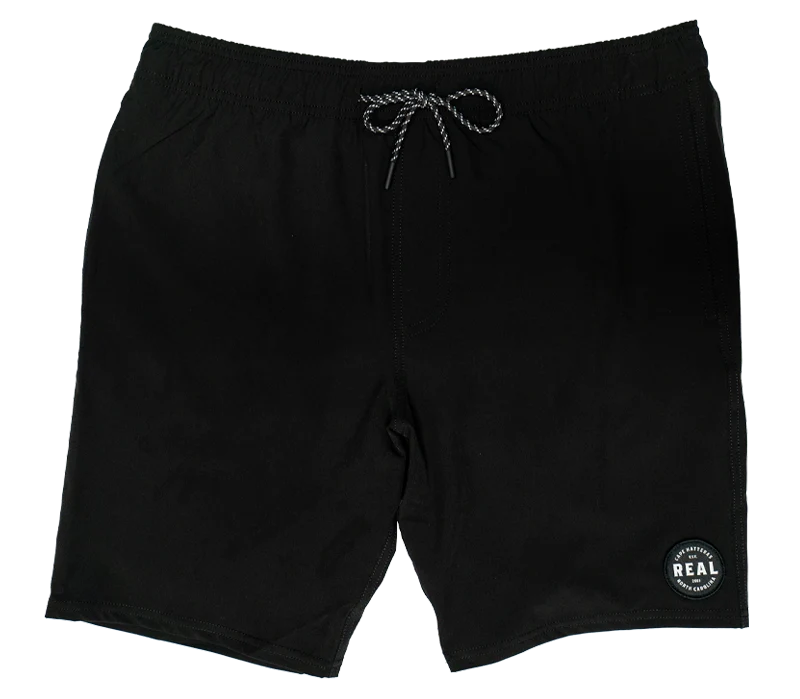 Men’s all-purpose khaki trousers-REAL Davis Boardshorts-Black