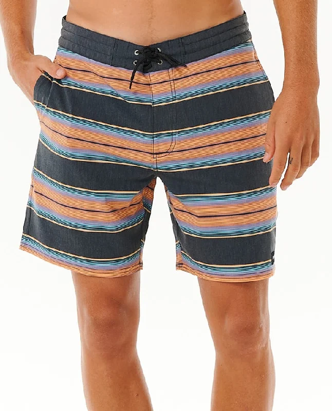 Men’s pure slim trousers-Rip Curl Line Up Layday Boardshorts-Black