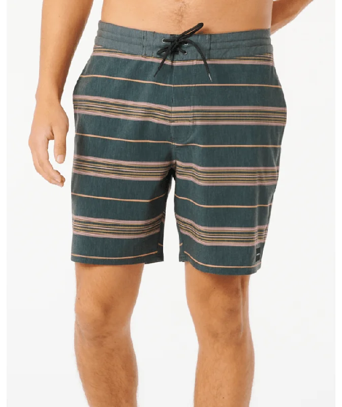 Men’s neat straight khakis-Rip Curl Line Up Layday Boardshorts-Washed Black