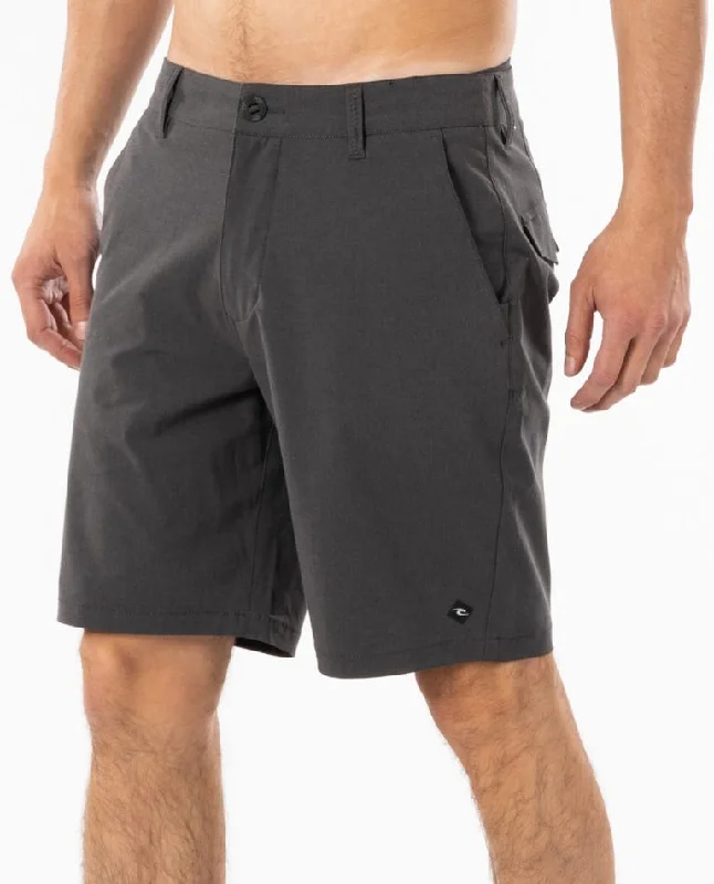 Men’s ventilated straight trousers-Rip Curl Boardwalk Phase Nineteen Shorts-Black