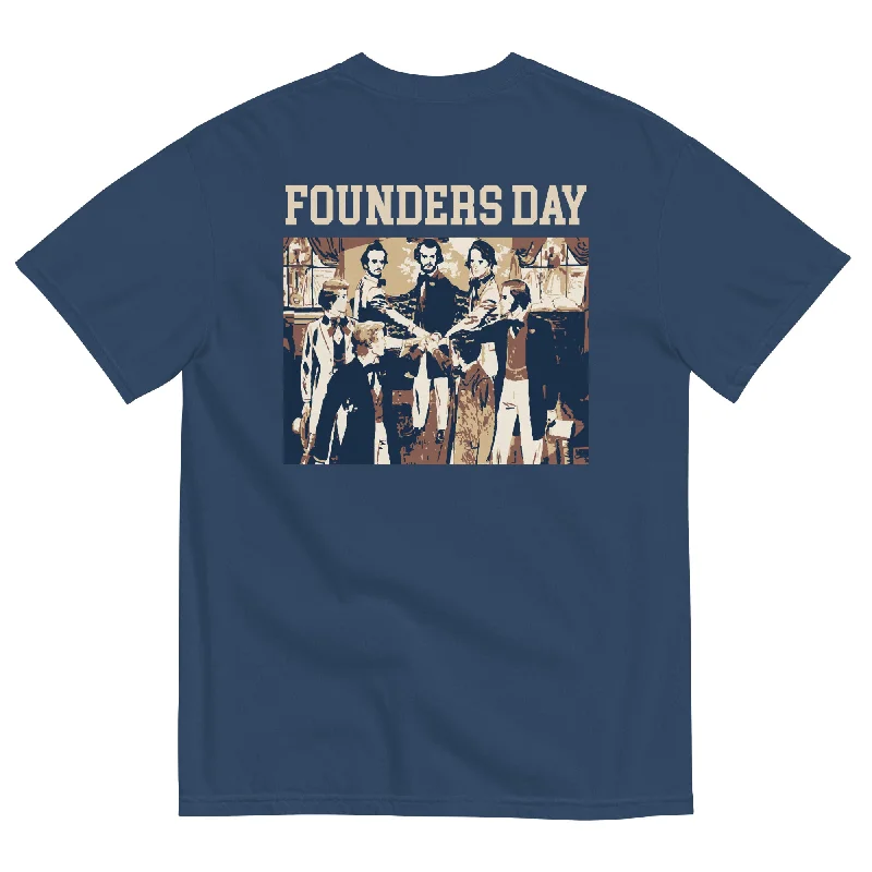 Men’s bright striped tee-Sigma Chi Founders Day T-Shirt by Comfort Colors (2023)