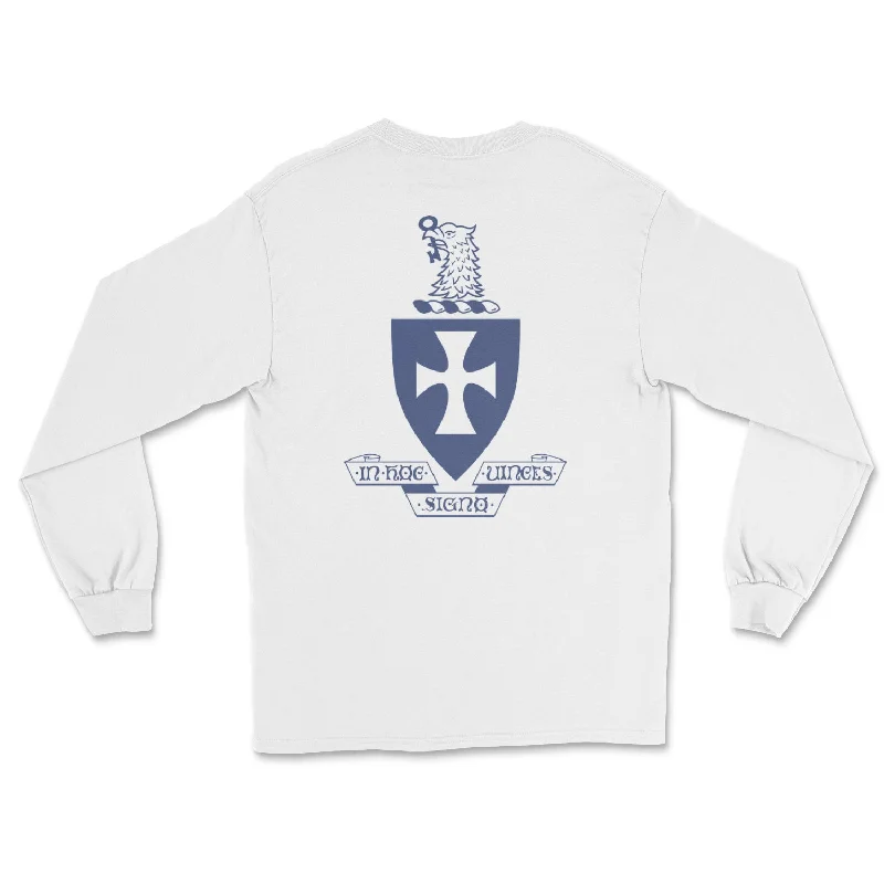 Men’s suave graphic tee-Sigma Chi Letters & Crest Long Sleeve T-Shirt