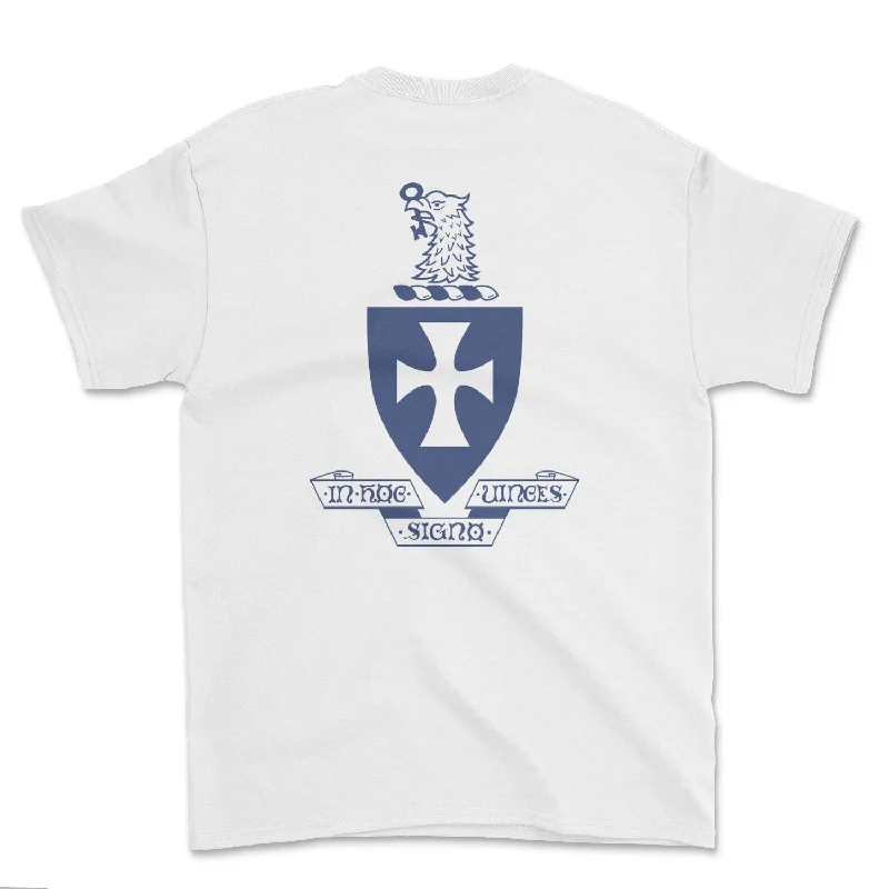 Men’s edgy modern tee-Sigma Chi Letters & Crest T-Shirt