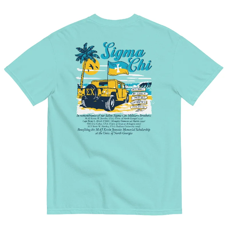 Men’s punchy color tee-Sigma Chi Military Sigs T-Shirt by Comfort Colors (2022)