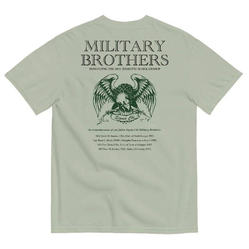 Men’s chill button-up top-Sigma Chi Military Sigs T-Shirt by Comfort Colors (2023)