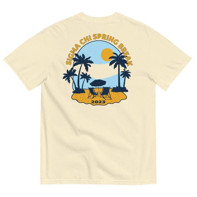 Men’s peak-performance tee-Sigma Chi Spring Break T-Shirt by Comfort Colors (2023)