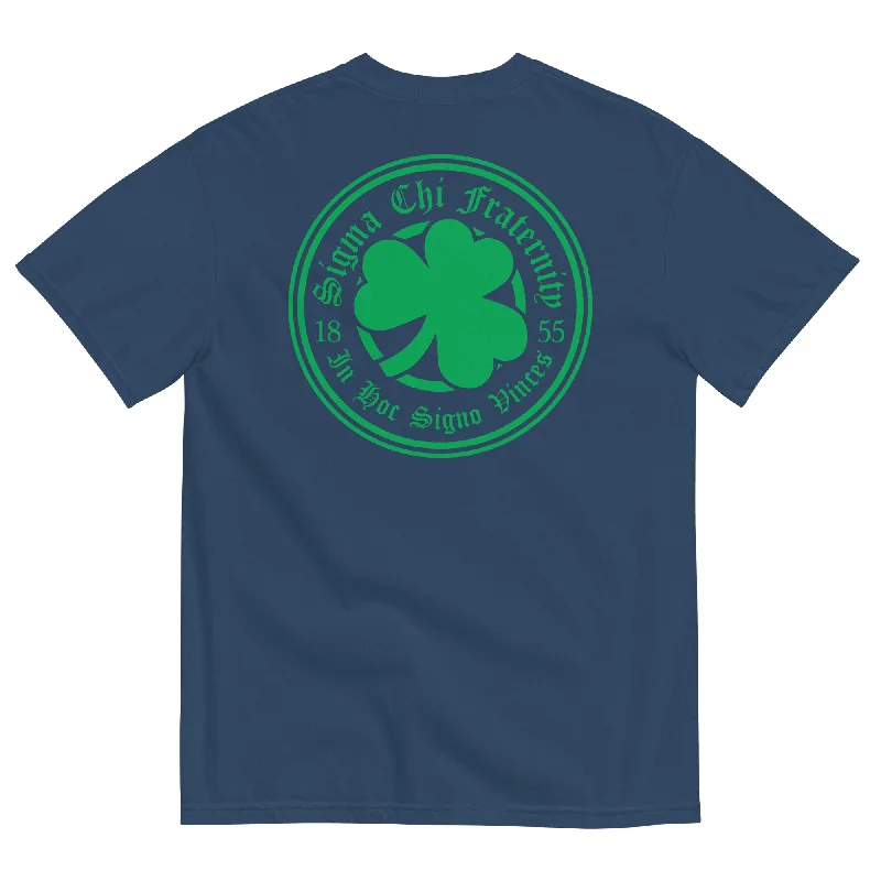 Men’s sleek short-sleeve top-Sigma Chi St.Pattys Day T-Shirt by Comfort Colors (2023)