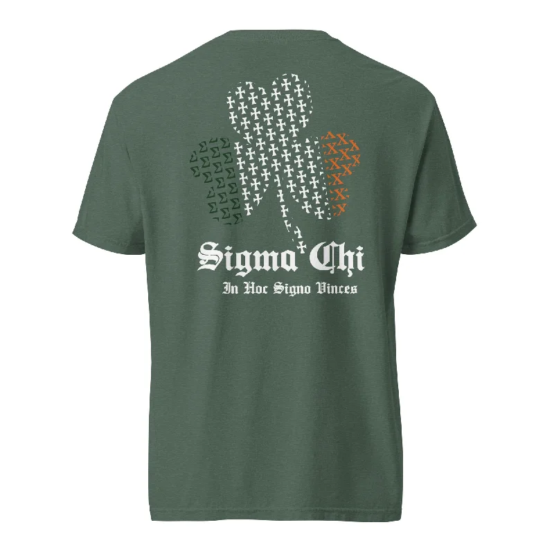 Men’s crisp trendy shirt-Sigma Chi St. Patty's T-Shirt by Comfort Colors (2024)