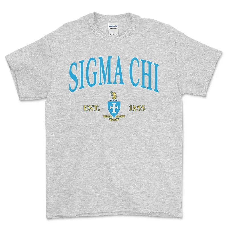 Men’s sunny vibe shirt-Sigma Chi Vintage Crest T-Shirt