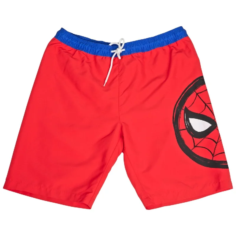 Men’s worn straight jeans-SpiderMan Character Symbol Board Shorts