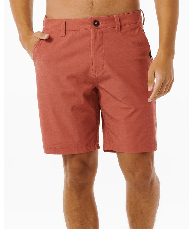 Men’s tight black pants-Rip Curl Boardwalk Phase Nineteen Shorts-Terracotta