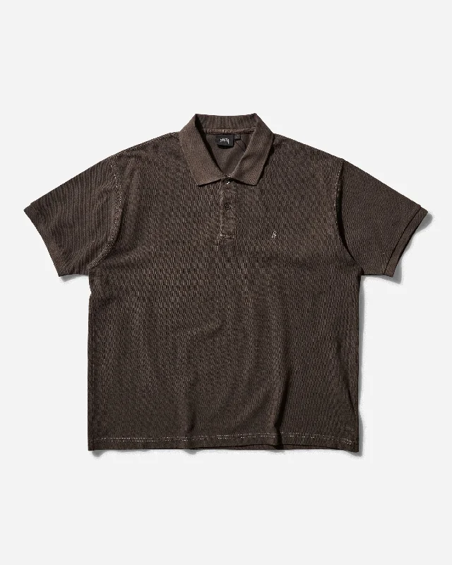 Men’s chill-toned top-Pique Polo Pigment Dyed Brown