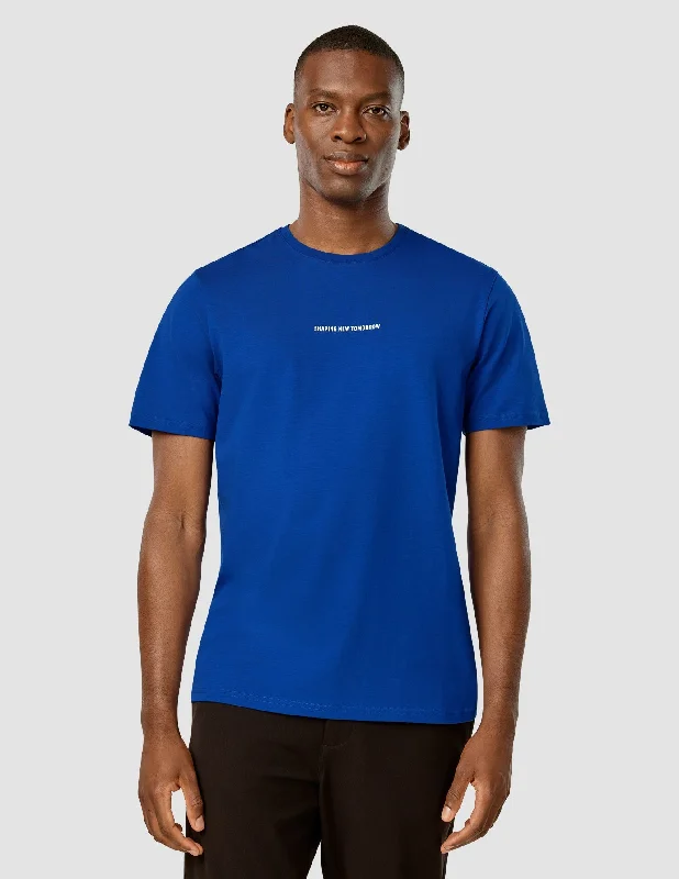 Men’s tight graphic shirt-Supima T-Shirt Autograph Magnetic Blue