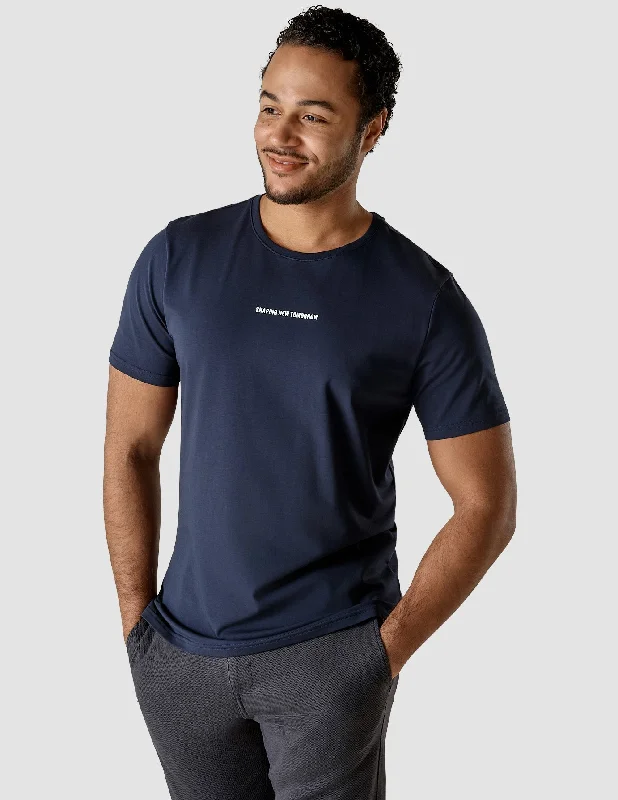 Men’s sport short-sleeve top-Supima Autograph T-shirt Navy